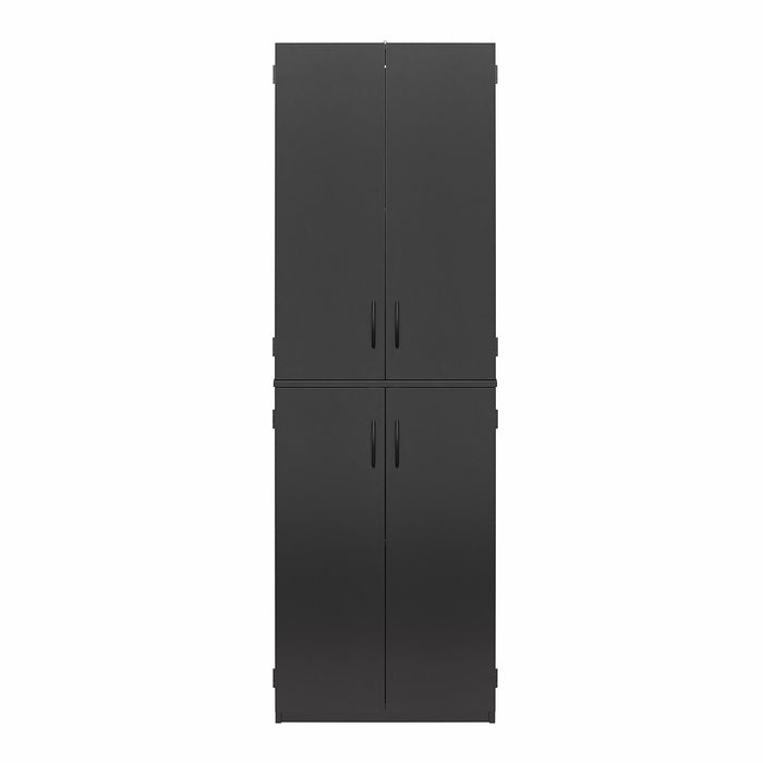 Armoire de rangement Ameriwood Home de 72 po à 4 portes - noire