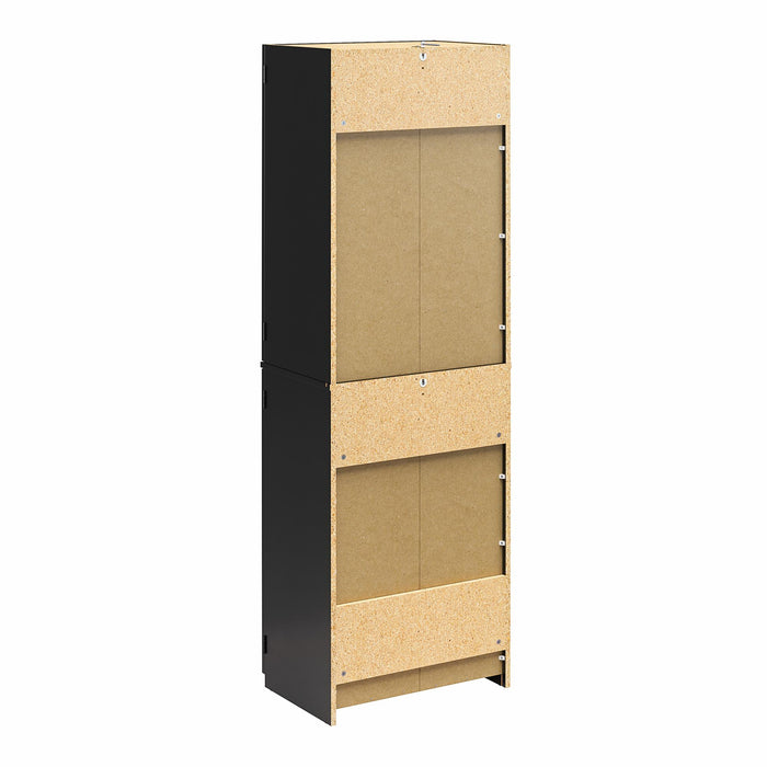 Armoire de rangement Ameriwood Home de 72 po à 4 portes - noire