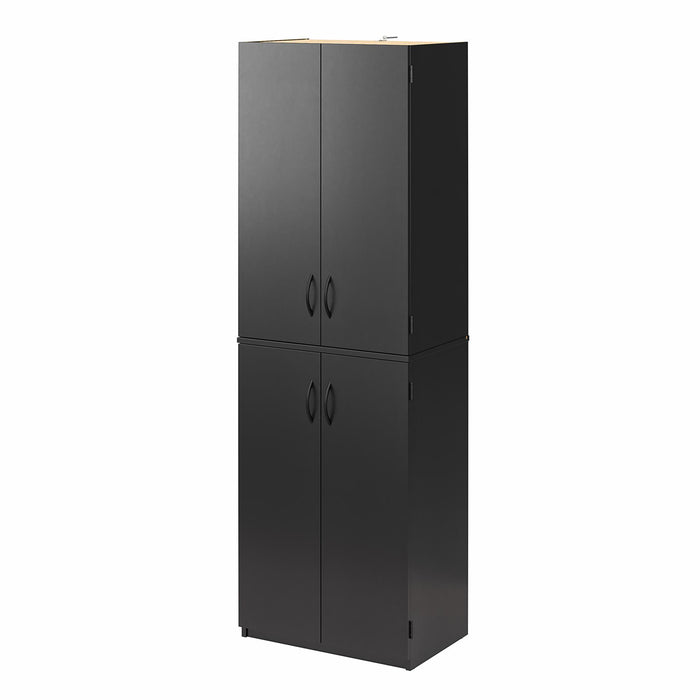 Armoire de rangement Ameriwood Home de 72 po à 4 portes - noire
