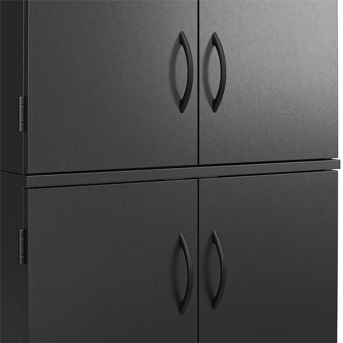 Armoire de rangement Ameriwood Home de 72 po à 4 portes - noire