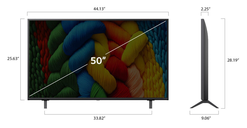 Téléviseur intelligent DEL LG NANO80 UHD 4K de 50 po avec webOS (50NANO80AUA.ACC) - modèle 2025