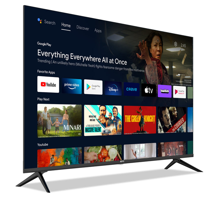 Téléviseur intelligent NTC UHD de 50 po avec Android TVMC