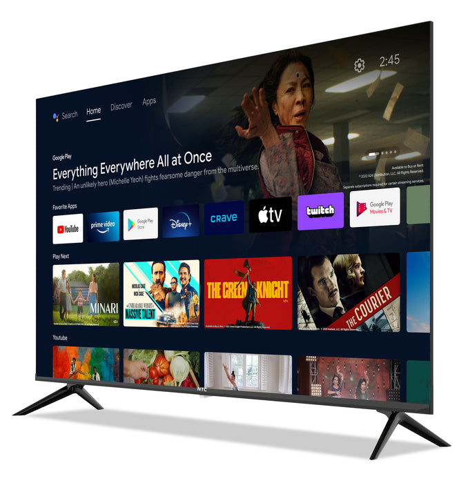 Téléviseur intelligent NTC UHD de 50 po avec Android TVMC