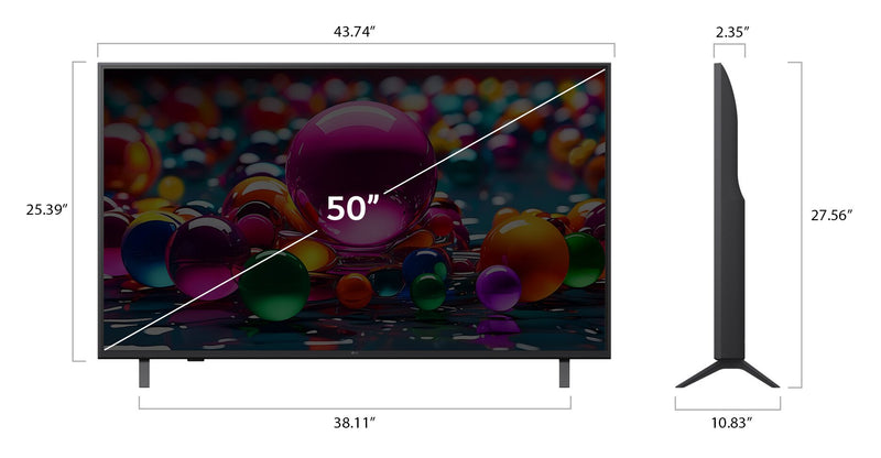 Téléviseur intelligent LG UA77 UHD 4K de 50 po avec webOS (50UA7700PUB.ACCQ) - modèle 2025