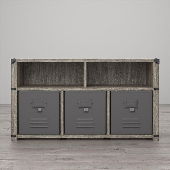 Banc de rangement Nova de Little Seeds pour la chambre à coucher - chêne gris