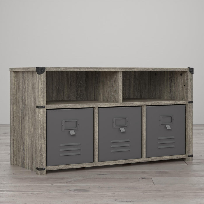 Banc de rangement Nova de Little Seeds pour la chambre à coucher - chêne gris