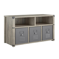 Banc de rangement Nova de Little Seeds pour la chambre à coucher - chêne gris