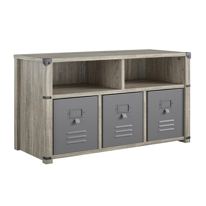 Banc de rangement Nova de Little Seeds pour la chambre à coucher - chêne gris