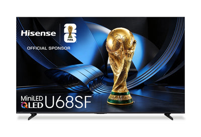 Hisense 85" U68SF Mini-LED QLED 4K UHD AI TV (85U68SF) - 2026 Model | Téléviseur QLED Hisense U68SF UHD 4K de 85 po avec Mini DEL et IA (85U68SF) - modèle 2026