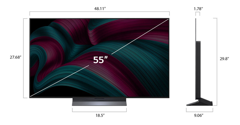 Téléviseur intelligent DELO evo LG C5 UHD 4K de 55 po avec IA et webOS (OLED55C5PUA.ACC) - modèle 2025