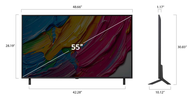 Téléviseur intelligent QNED LG QNED80 UHD 4K de 55 po avec webOS (55QNED80AUA.ACC) - modèle 2025