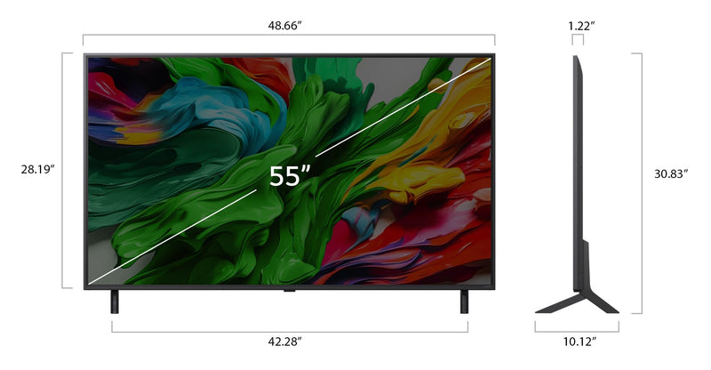 Téléviseur intelligent Mini DEL evo LG QNED85 UHD 4K de 55 po avec IA et webOS (55QNED85AUA.ACC) - modèle 2025