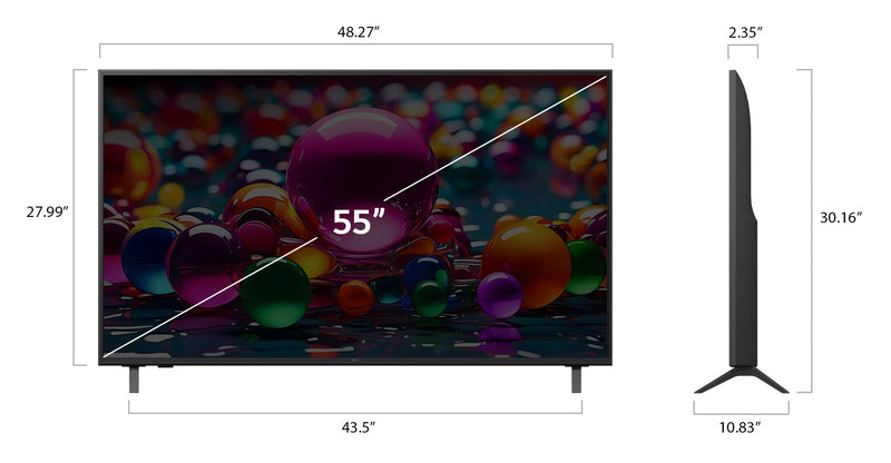 Téléviseur intelligent LG UA77 UHD 4K de 55 po avec webOS (55UA7700PUB.ACCQ) - modèle 2025
