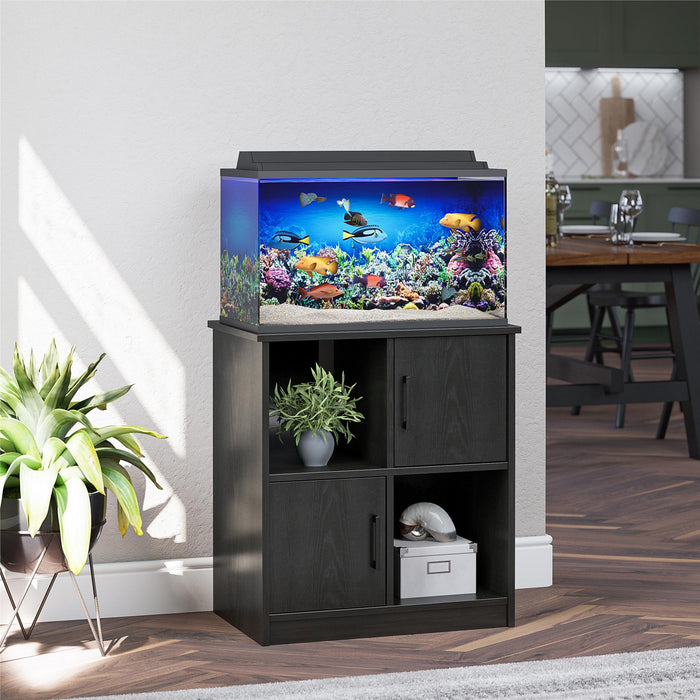 Meuble pour aquarium ou terrarium de 10 ou 20 gallons Dory d’Ameriwood Home - chêne noir