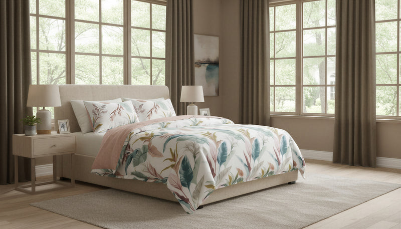 Ensemble Douillette Reversible pour Lit Simple avec Cache-Oreiller 