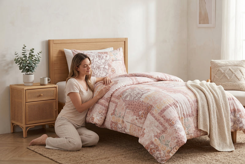 Ensemble Douillette Reversible Camille 2-Pieces pour Lit Simple