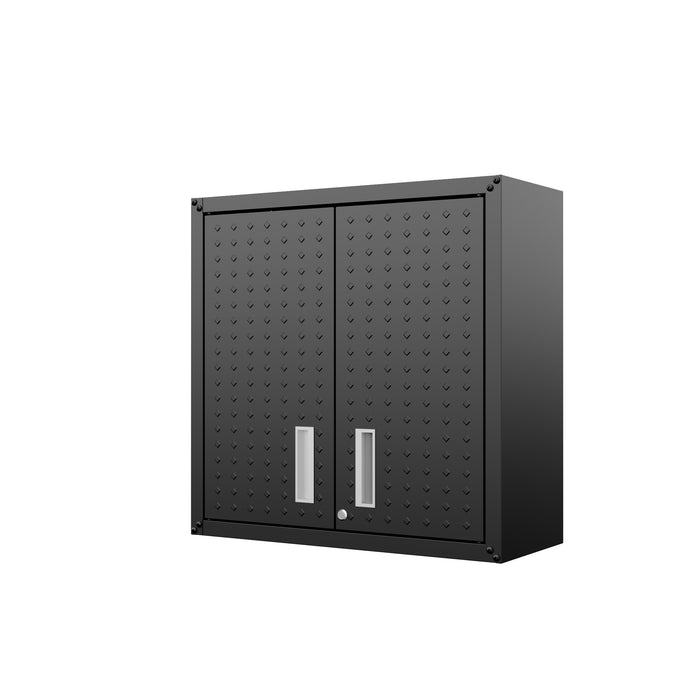 Armoire flottante Fortress de 30 po en métal texturé avec tablettes réglables pour le garage - gris anthracite