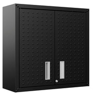 Armoire flottante Fortress de Manhattan Comfort de 30 po en métal texturé avec tablettes réglables pour le garage - gris anthracite