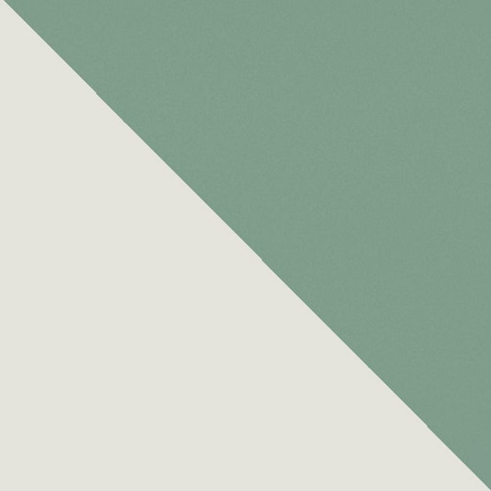 Meuble pour téléviseur Tribeca de Manhattan Comfort de 35,43 po de style moderne du milieu du 20e siècle avec pattes en bois massif - blanc cassé et vert menthe