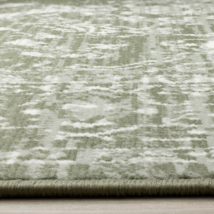 Tapis Florence vert et blanc elegant et classique, 7'9\" x 10'6\"