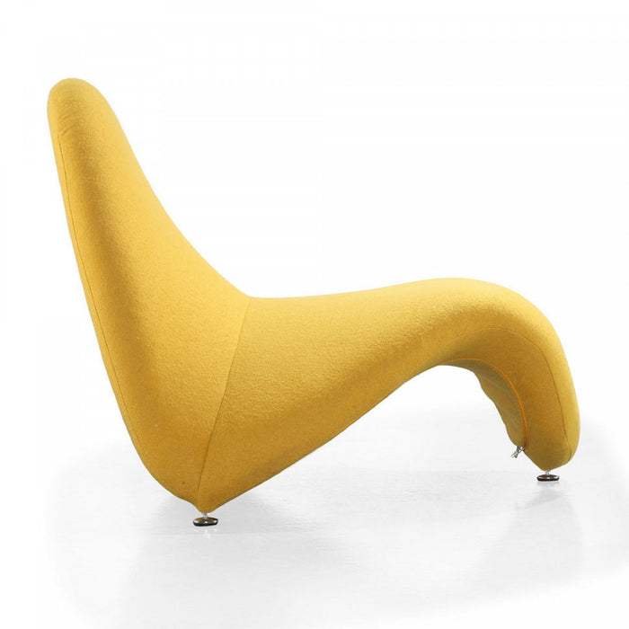 Fauteuil d’appoint moderne en melange de laine MoMa jaune – Lot de 2