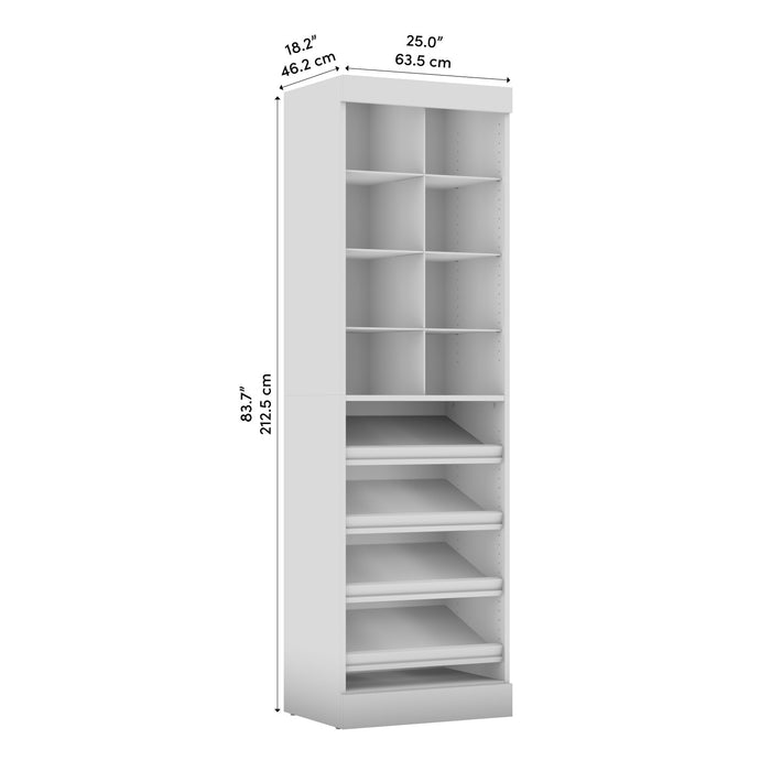 Organisateur de garde-robe pour chaussures Pur de Bestarde 25 po (L) - blanc