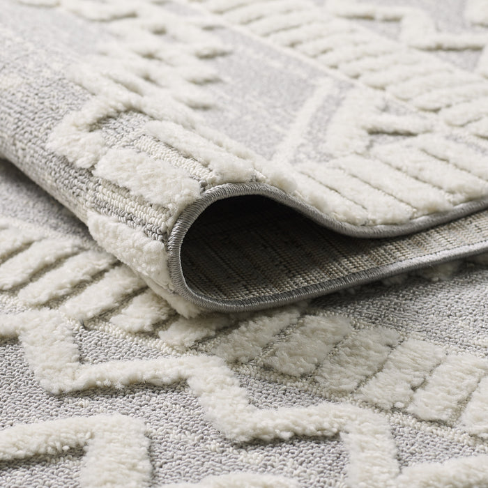Carpette à poil long Quinto Moroccan Quatro - 7 pi 7 po x 10 pi 
