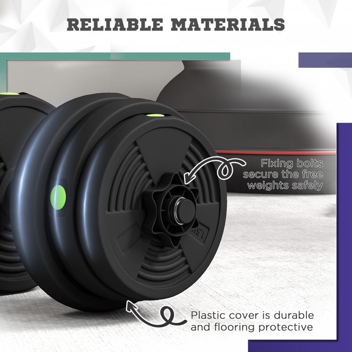 Soozier Ensemble d'halteres reglables avec poignees antiderapantes, 55LB