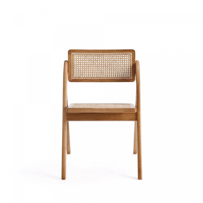 Chaise pliante en bois style industriel chic Lambinet, coloris naturel - Lot de 4