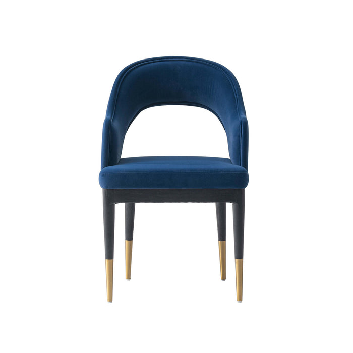 Ensemble de salle a manger moderne industriel chic Carrington et Rockaway 5 pieces, bleu minuit et noir
