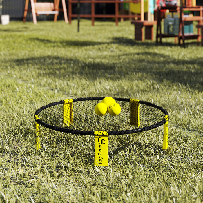 Soozier Jeu de balle a pointes, mini-jeux de plage avec filet rond