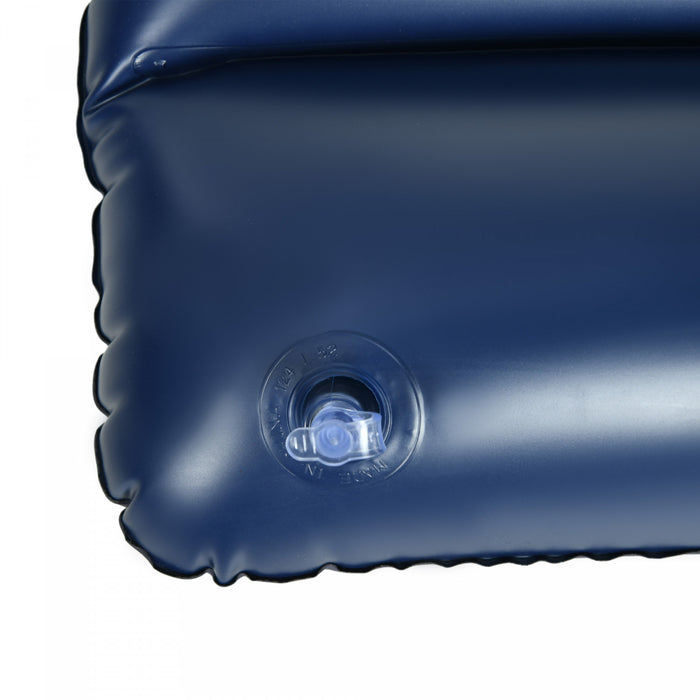 Outsunny Matelas Gonflable Double Avec 2 Oreillers, Lit Gonflable, Bleu
