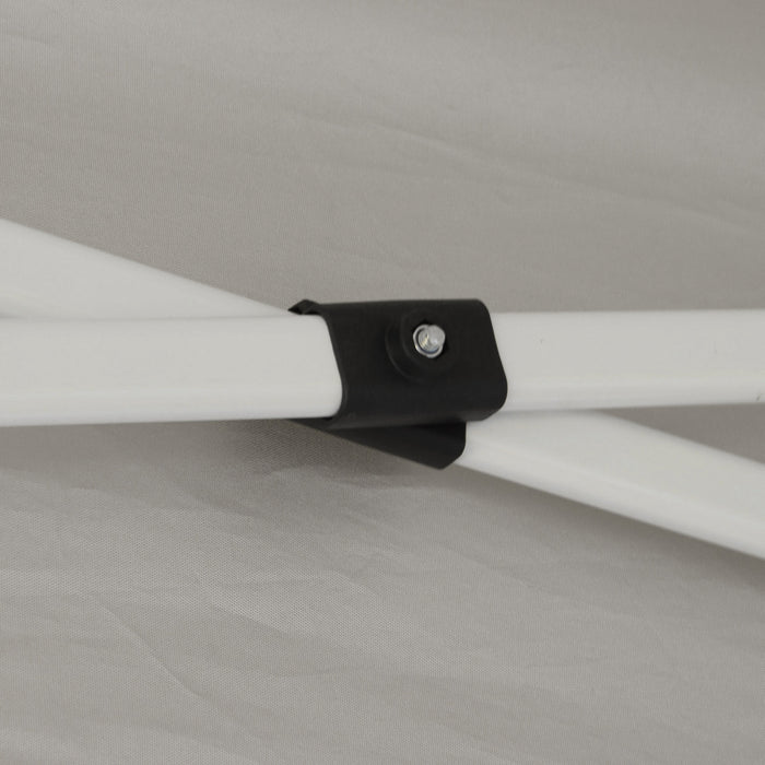 Outsunny 9.8' X 9.8' Pop Up Gazebo Tente Pliable Avec Sac De Transport Et Roues Parois Laterales En Maille Et Hauteur Reglable A 3 Niveaux Pour L'exterieur Le Jardin La Fete Et Le Patio Gris