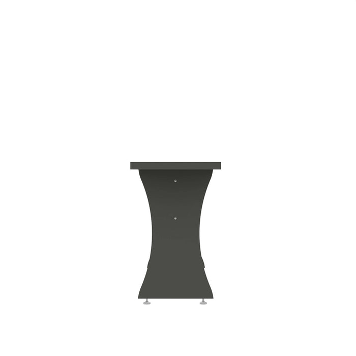 Banc de salle a manger Coney style mid-century moderne en gris charbon - Lot de 2