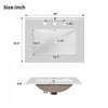 Nolan 24 Inch Modern Wood Bathroom Vanity with Ceramic Sink & Storage, Brown | Meuble de salle de bain en bois moderne Nolan 24 pouces avec lavabo ceramique et rangement, brun