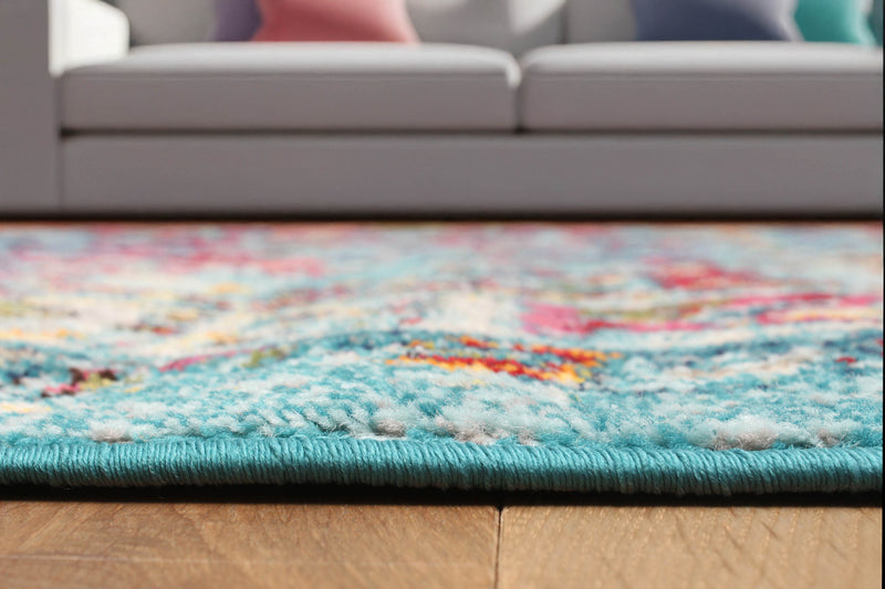Tapis Traditionnel Jasmine 8'0\" x 10'0\" en Bleu