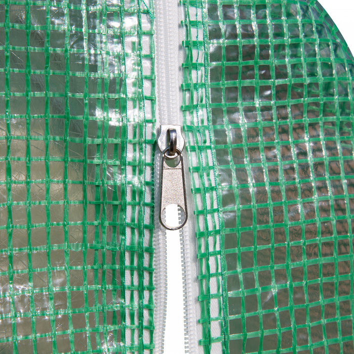 Outsunny Grande Serre De 10' X 10', Porte A Fermeture Eclair, Vert