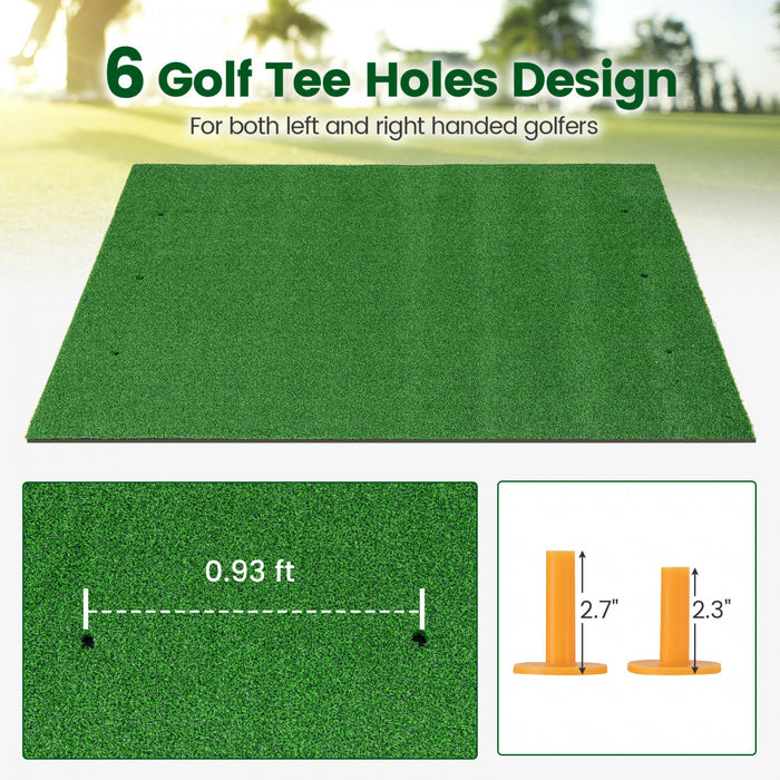 Costway 5 X 4 Ft Golf Hitting Mat Artificiel Interieur Exterieur Turf Golf Training Mat 27 Mm