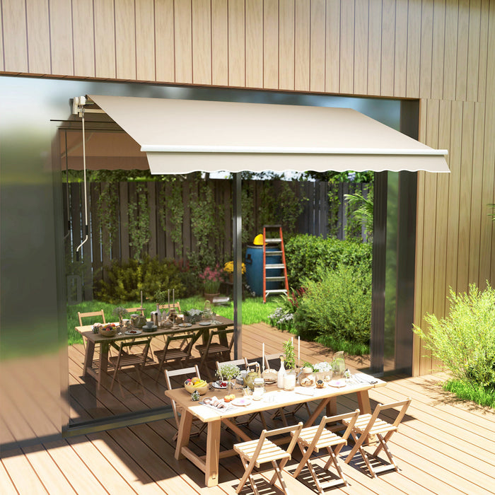 Outsunny Toile de Remplacement pour Store Retractable 2,82 x 2,4 m, Beige