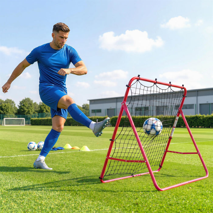 Filet de Rebond pour Football Soozier, Filet de Rebond avec 5 Angles Reglables
