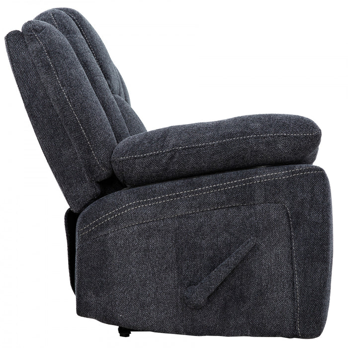 Sofa inclinable manuel Renner de 80 po rembourre avec levier - Gris fonce