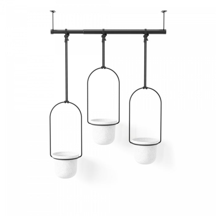 Jardinière suspendue Triflora de Umbra - blanche
