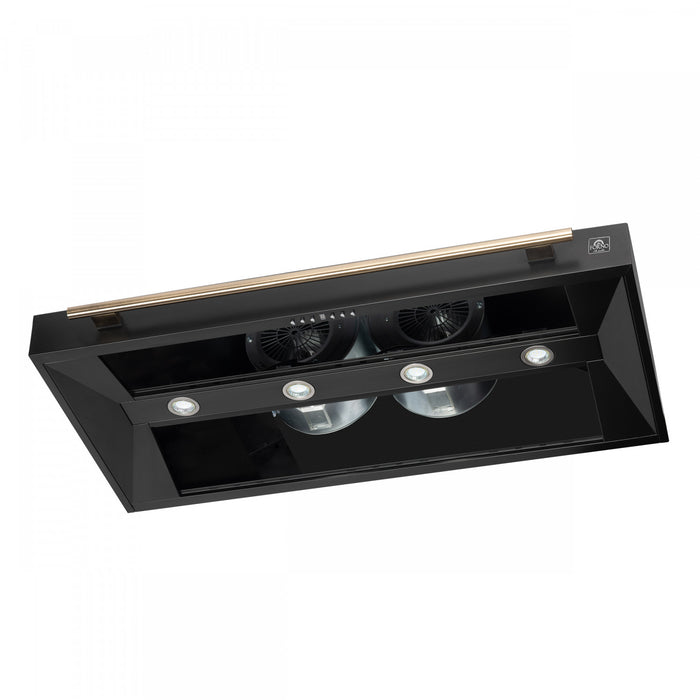 Hotte de cuisiniere murale Aria de 48 po, noir-FRHWM5095-48BLK
