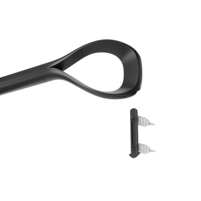  Tringle à rideaux extensible Loop de Umbra noir mat de 1 po - 42 po à 120 po