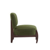 Coco Modern Boucle Lounge Chair with Solid Wood Frame, Green | Coco Fauteuil de Salon Moderne en Bouclette avec Cadre en Bois Massif, Vert