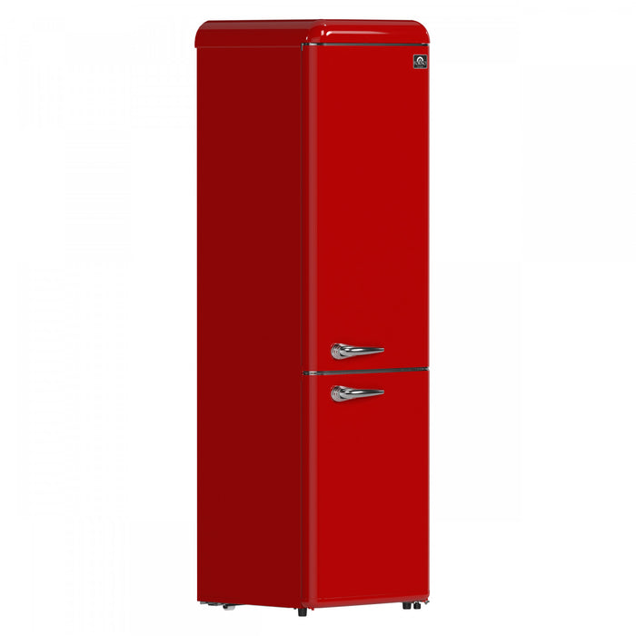 Refrigerateur Storico de 22 po style retro avec congelateur inferieur, rouge, 9 pi³ - FFFFD1745-22RED