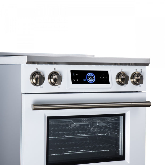 Cuisiniere a induction Forno Maximus 30 pouces, blanc, 4,32 pi³ - FFSIN0968-30WHT