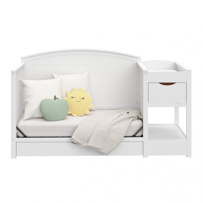 Graco Bellwood Lit de bebe convertible 5-en-1 avec table a langer - Blanc