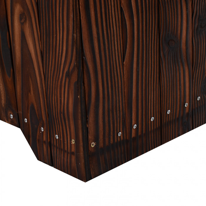 Outsunny 37,5\"x15\"x15,75\" Lit De Jardin Sureleve Lit De Jardin En Bois Jardiniere D'exterieur Boite Rectangulaire Boite De Jardiniere De Legumes Surelevee Boite De Culture Pour Le Jardinage Exterieur De Balcon De Terrasse De Patio