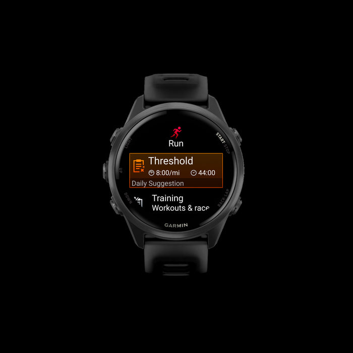 Garmin Forerunner 570 Smartwatch 42mm, Amoled, Slate Gray Aluminum, Black, Gps Fitness Tracker, Running, Triathlon, 10-day Battery